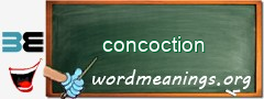 WordMeaning blackboard for concoction